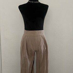 ABERCROMBIE@FITCH LINEN WIDE LEG PANTS.